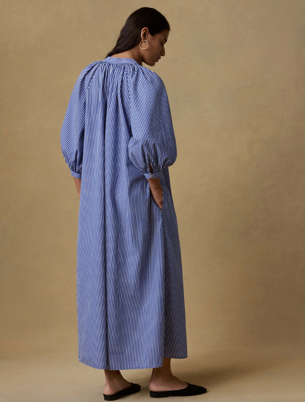 Faherty Coastal Poplin Kaia Dress - Endless Coast Stripe