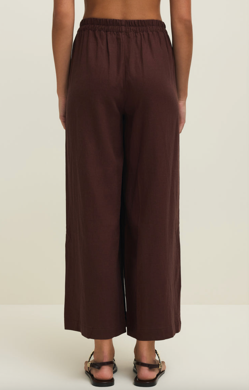 Scout Linen Pant -Chocolate Cherry - gilt+gossamer