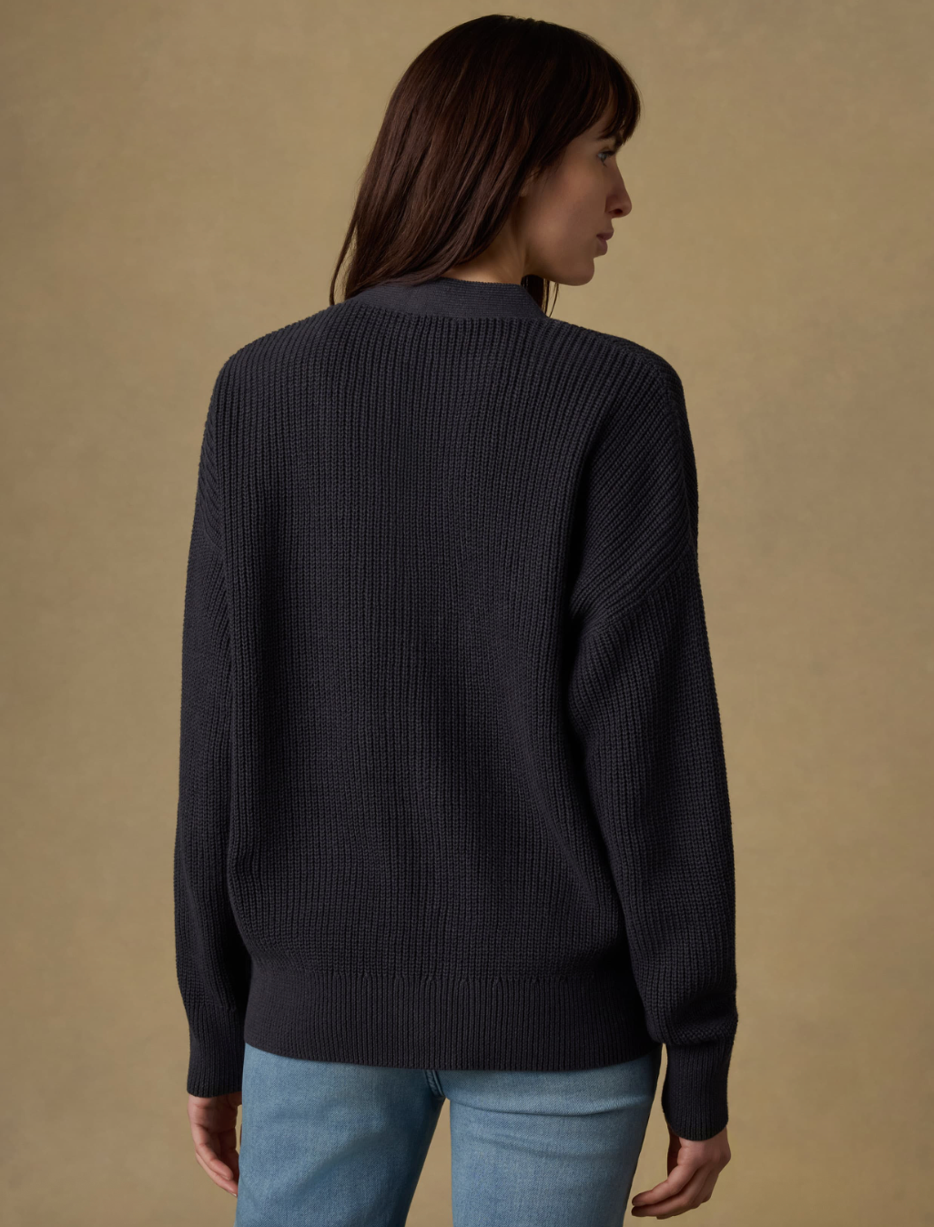 Faherty Miramar Linen Relaxed Cardigan - Washed Black - gilt+gossamer