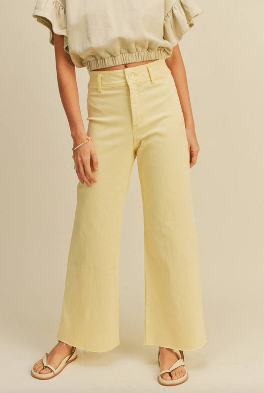 Eleanor Straight Wide Leg Denim Pants - gilt+gossamer