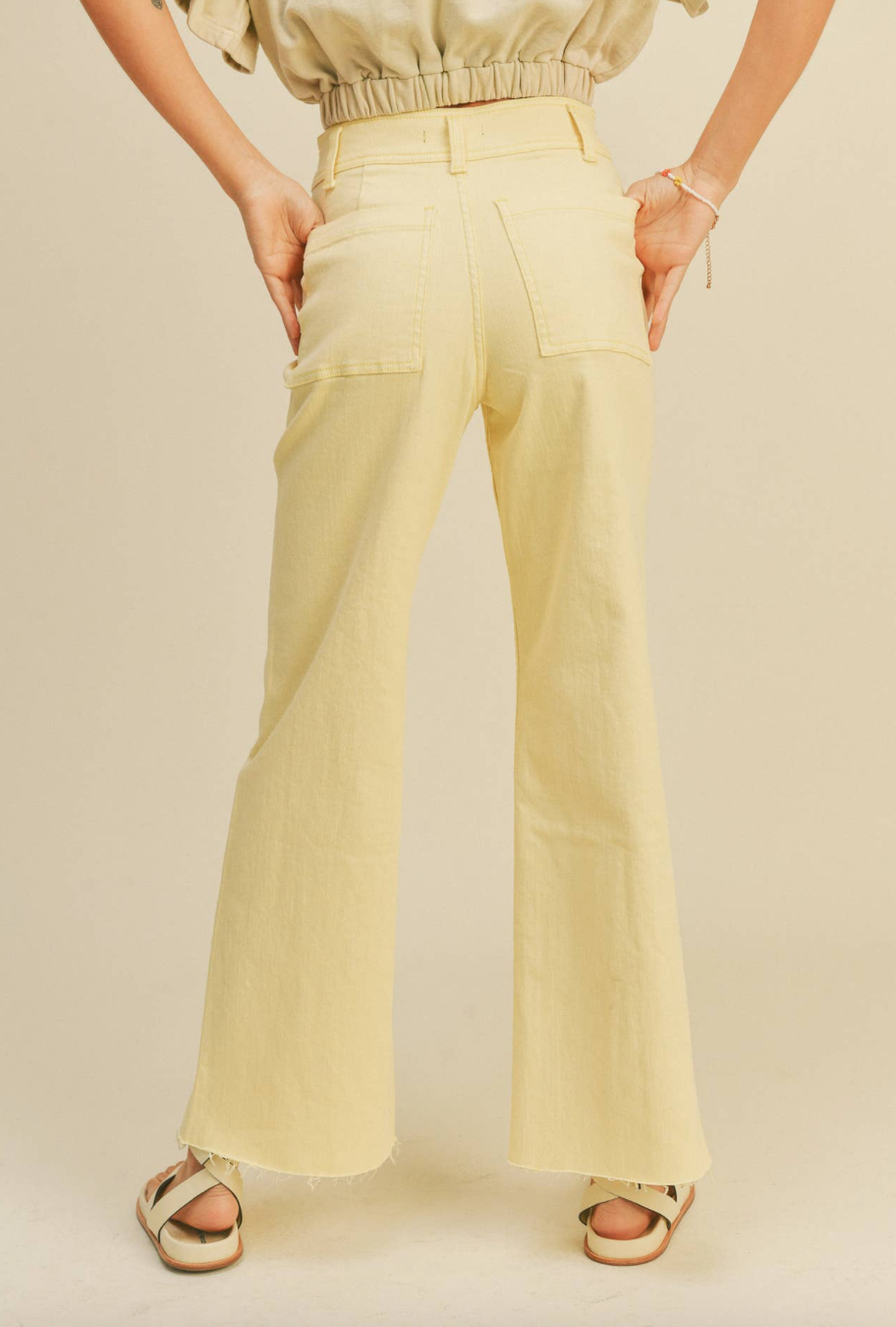 Eleanor Straight Wide Leg Denim Pants - gilt+gossamer