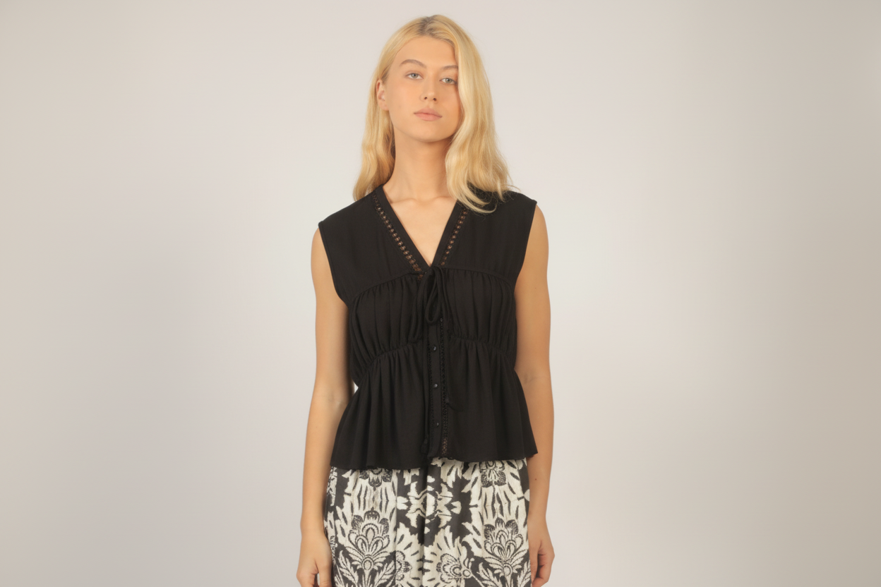 See U Soon Black Blouse - gilt+gossamer