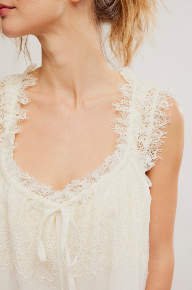 Free People Wish Me Luck Romper - Clean Ivory - gilt+gossamer