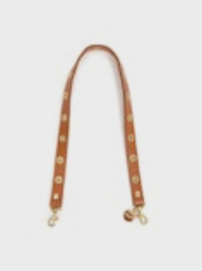 Clare V. Shoulder Strap - Cuoio w/ Grommets - gilt+gossamer