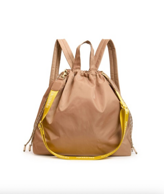 Clare V. Sac Tout Back Pack - Recycled Nylon Twill - Latte - gilt+gossamer