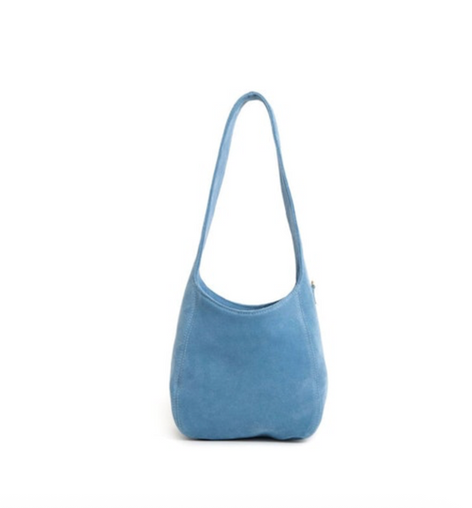 Clare V. Petit Bando - Desert Blue Suede - gilt+gossamer