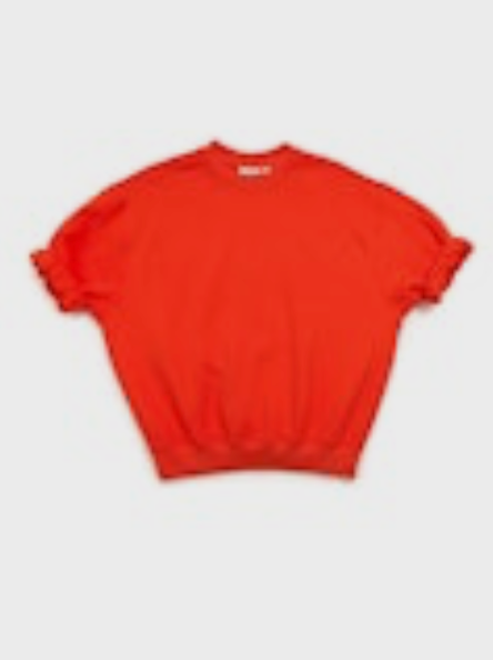 Clare V. Short Sleeve Oversized Sweatshirt - L`orange - gilt+gossamer