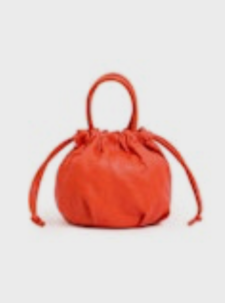 Clare V. Emma w/ Top Handle - L'ete Nappa - L`orange - gilt+gossamer
