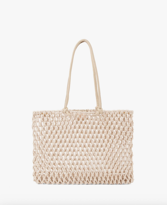 Clare V. Sandy Tote - Natural - gilt+gossamer