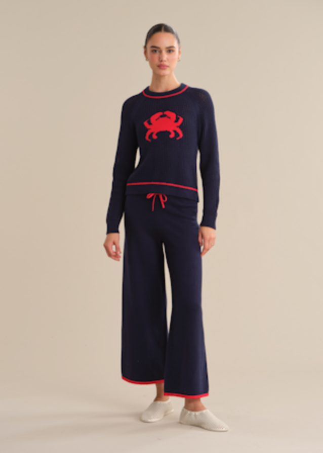 525 America Jane Crab Pullover Sweater - Dark Blue - gilt+gossamer