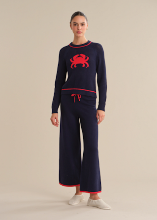 525 America Jane Crab Pullover Sweater - Dark Blue - gilt+gossamer