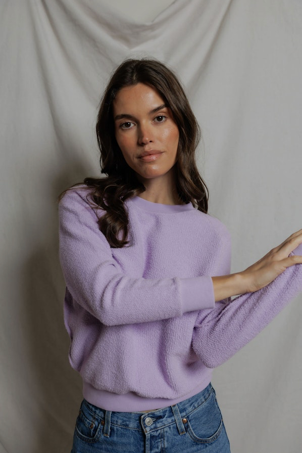 Perfect White Tee Ziggy Crew-Neck Sweatshirt - Ultraviolet - gilt+gossamer