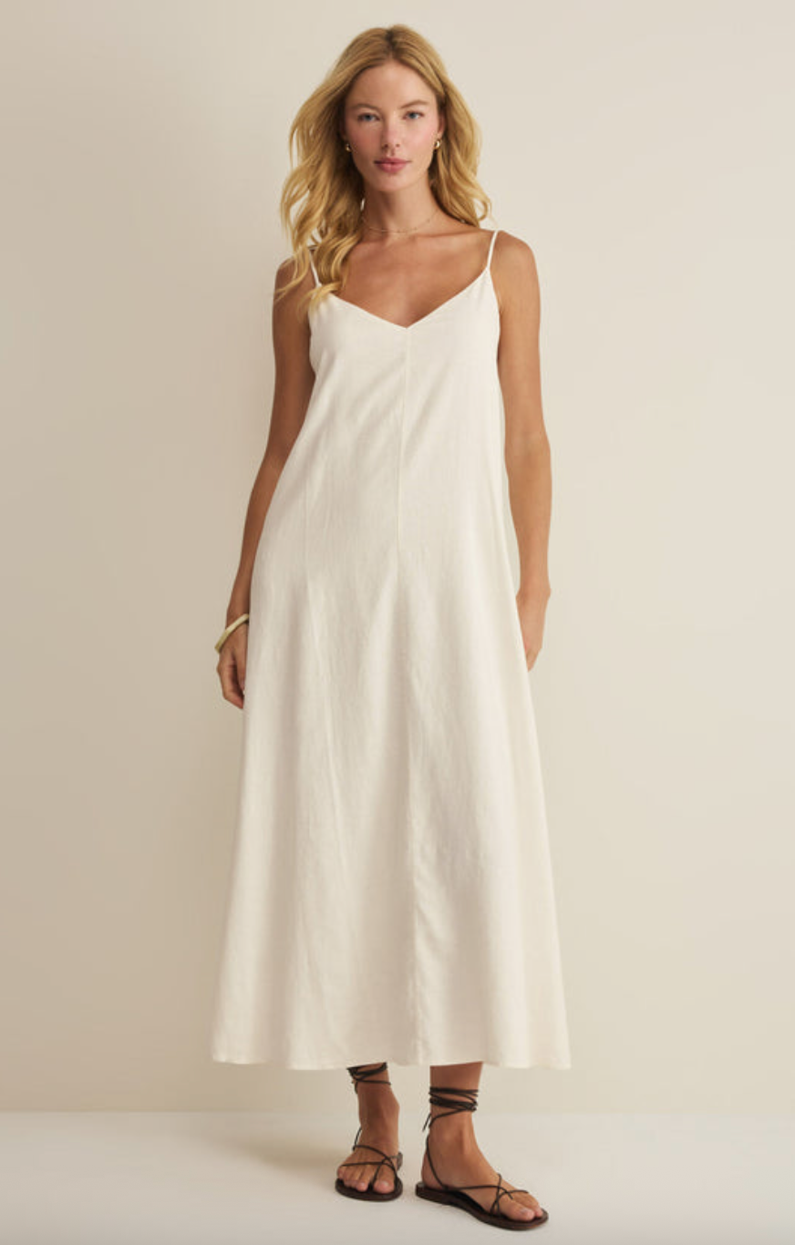 Sandcomber Midi Dress - White - gilt+gossamer
