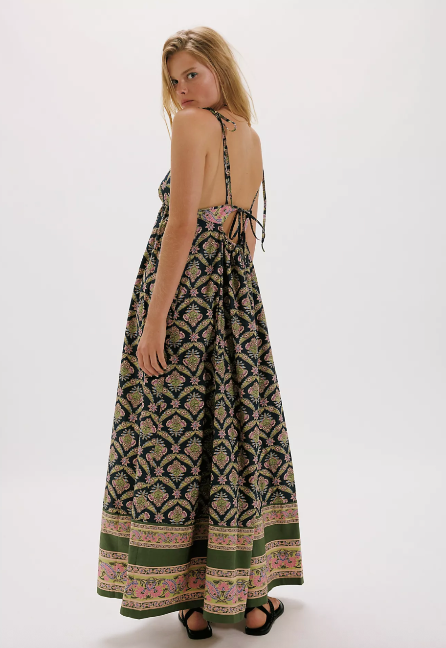 Free People Sorrento Stroll Printed Maxi Dress - Blueberry Combo - gilt+gossamer