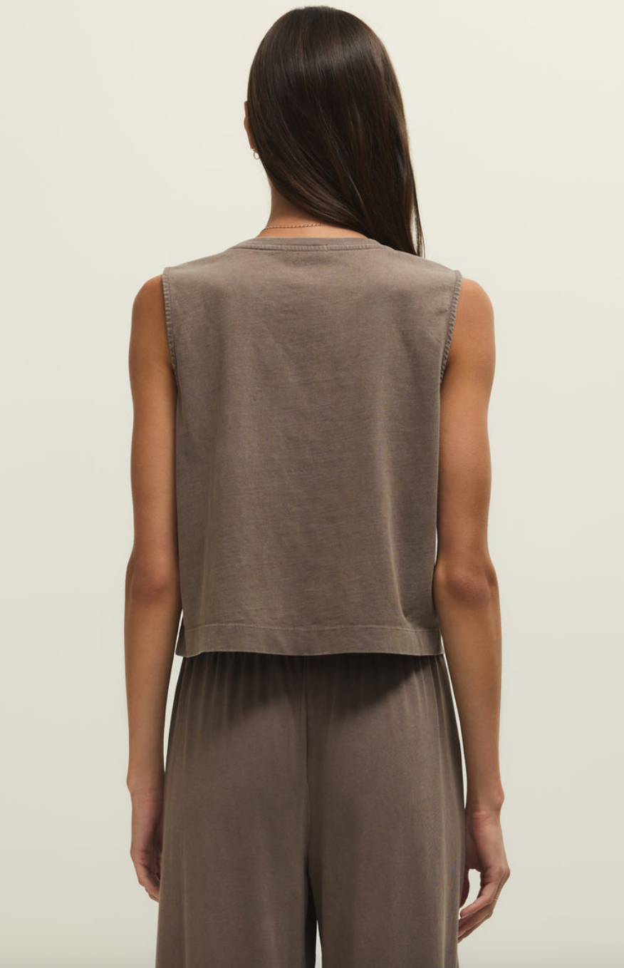 Sloane Cotton Jersey Tank - Perfectly Taupe - gilt+gossamer