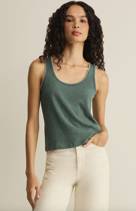 Julian Crochet Tank - Everglade - gilt+gossamer