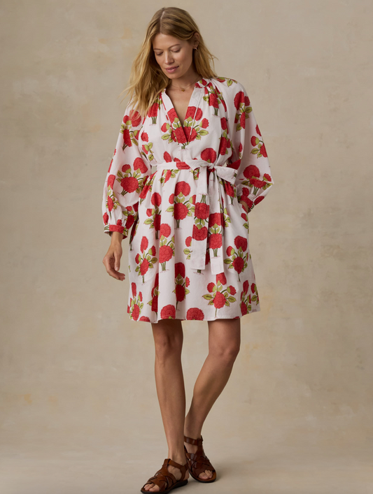 Faherty Voile Kaia Mini Dress - Bloom Poem