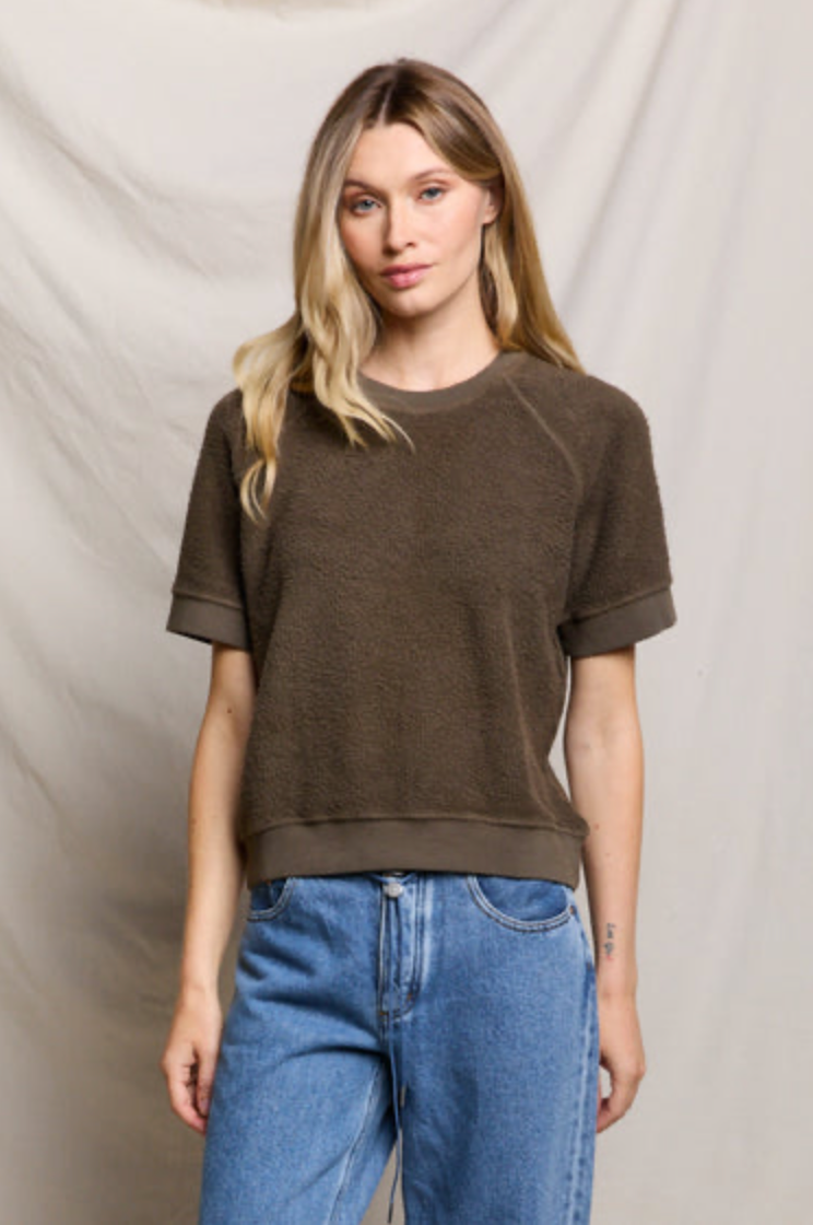 Perfect White Tee Kennedy Ziggy Short Sleeve - Dark Olive