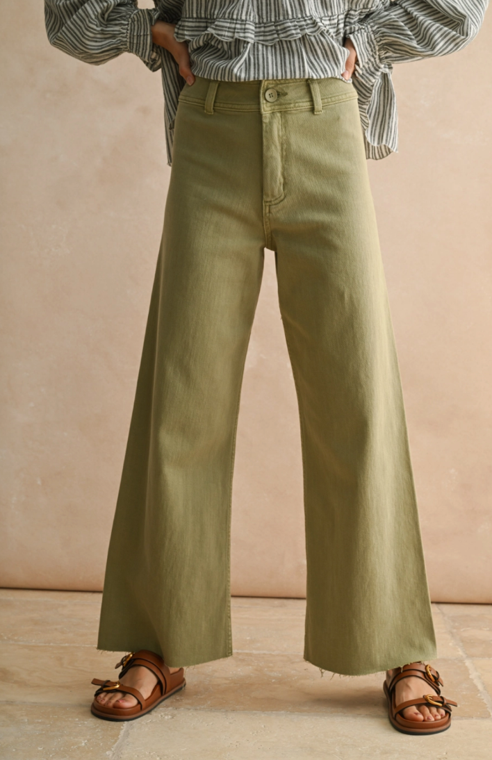 Miou Muse Dusty Sage Denim Pants