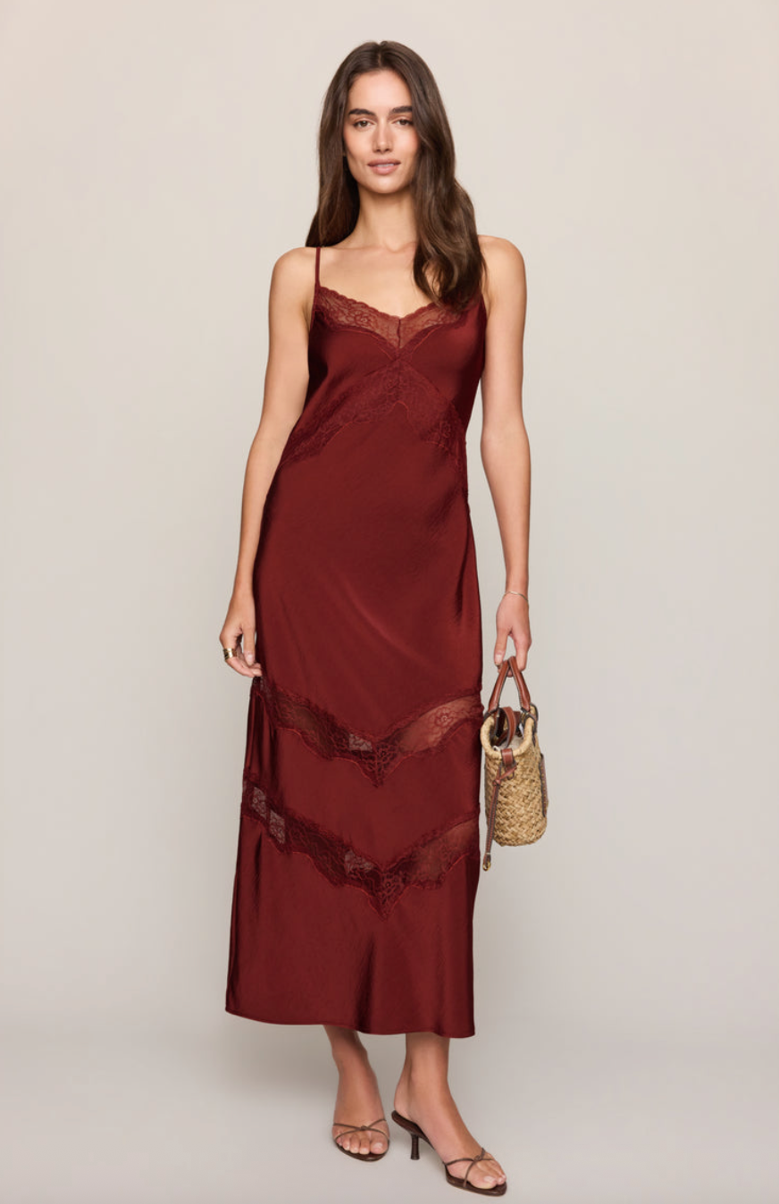 Bruna Lace Inset Midi Dress