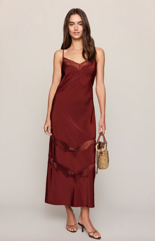 Bruna Lace Inset Midi Dress
