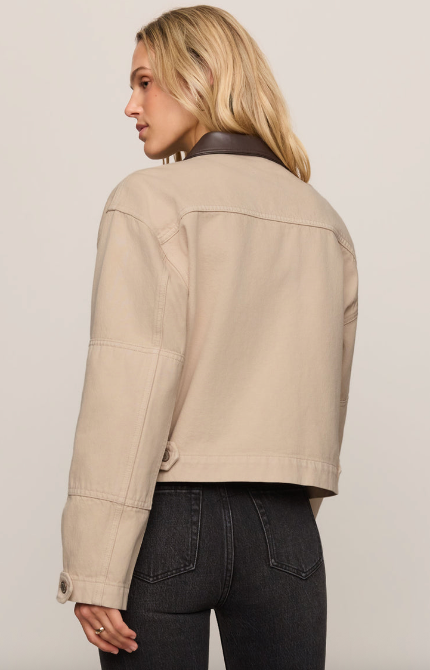 Rey Cropped Denim Shore Jacket