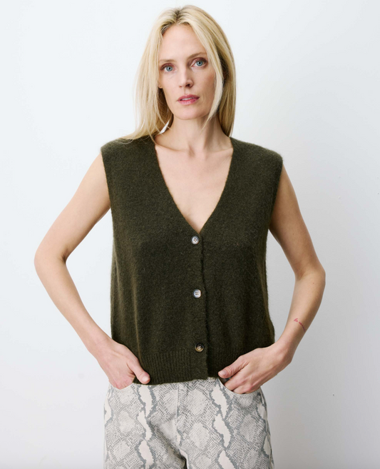 Grace & Mila Sleeveless V-neck Cardigan