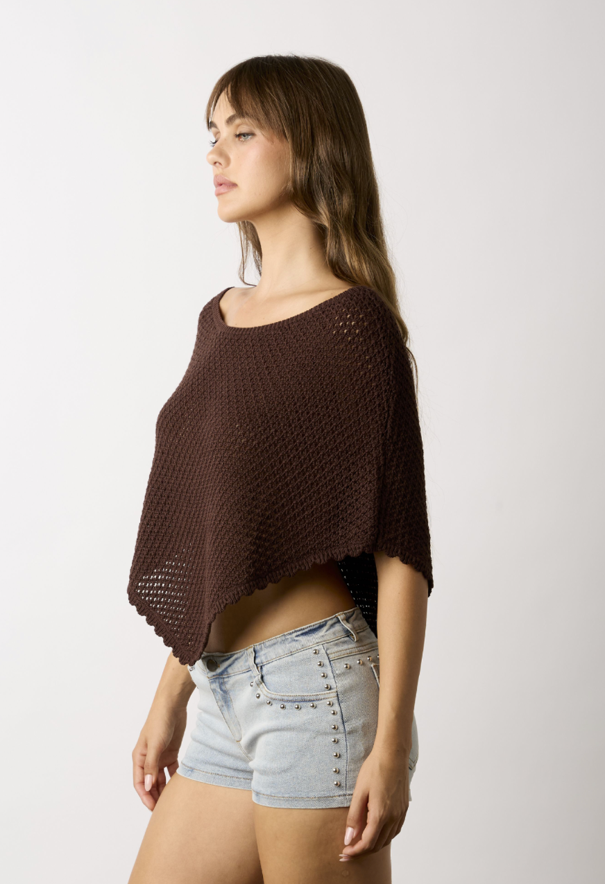 Demi Poncho Sweater - gilt+gossamer