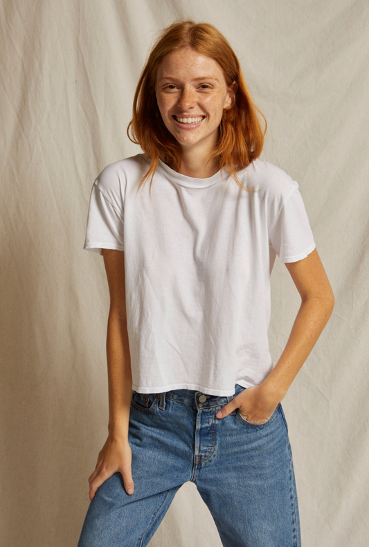 Perfect White Tee Harley Crew-Neck Tee - White - gilt+gossamer