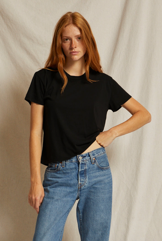 Perfect White Tee Harley Crew-Neck Tee - True Black - gilt+gossamer