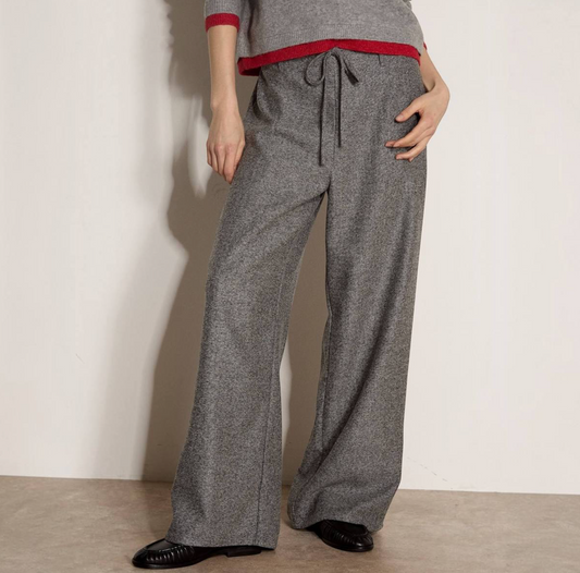 Apricot Tweed Tie-Thru Trouser - gilt+gossamer
