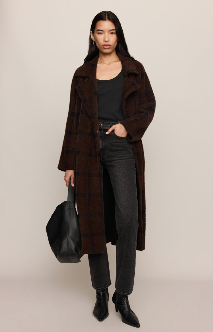 Crosby Plaid Cocoon Coat
