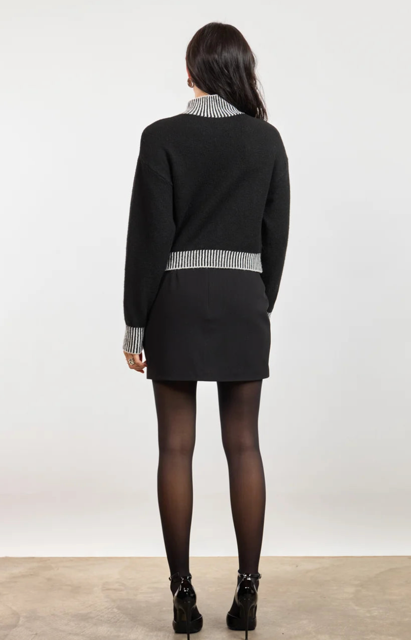 Stacey Contrast Rib Sweater - gilt+gossamer