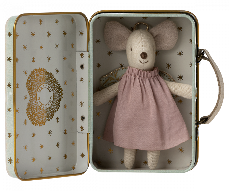 Maileg Angel Mouse in Suitcase - gilt+gossamer