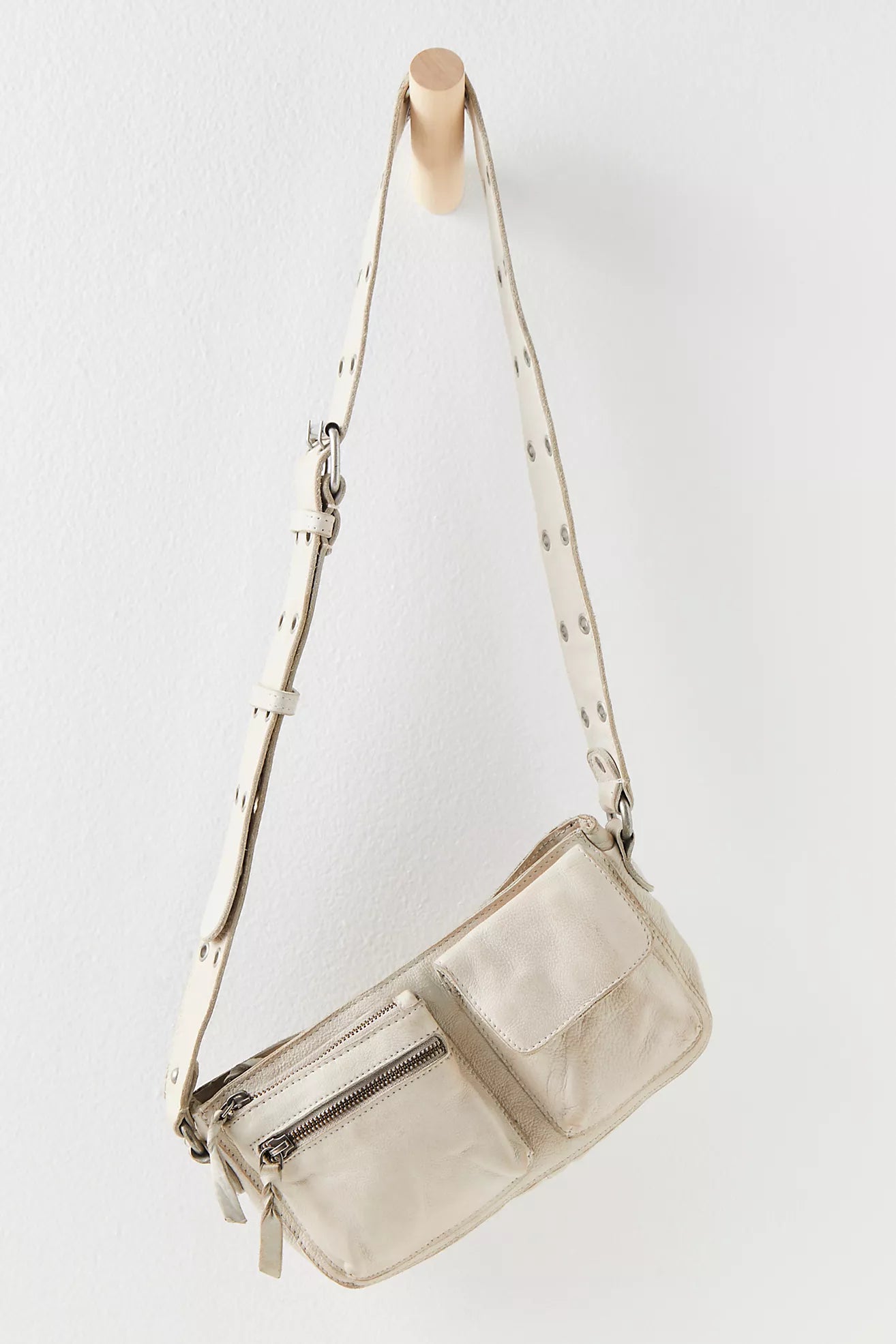 Free People Wade Leather Sling Bag - gilt+gossamer